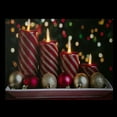 thumbnail image 3 of Northlight LED Lighted Red and Gold Christmas Candles Display Canvas Wall Art 11.75" x 15.75", 3 of 5