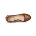 thumbnail image 4 of BLISSFUL STEP Escarpins à Talon Bloc pour Femme Plateforme Bride à la Cheville Bout Rond Talon Brun 11, 4 of 7