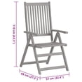 thumbnail image 2 of vidaXL Outdoor Recliner Chairs Patio Chair with Cushions Solid Wood Acacia, 2 of 11