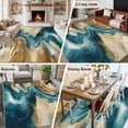 thumbnail image 5 of 5'x8' Area Rugs, Teal Brown Indoor Outdoor Area Rug for Living Room Bedroom, Abstract Art Modern Water Ripple Washable Bathroom Rugs Kitchen Floor Carpet Mats Home Decor Aesthetic, 5 of 8