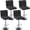 Black, variant on EDX Bar Stools Set of 4, Modern Adjustable Armless Swivel Counter Stools with PU Leather, Black