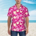 thumbnail image 2 of Honeii Vintage Flowers Print Men’s Hawaiian Shirt,Classic Button-Down Short Sleeve Shirt, for Beach, Vacation, and Outdoor Activities,3X-Large, 2 of 7