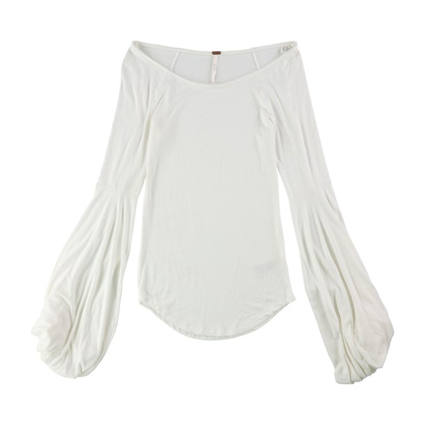 Free People To The Tropics - Camiseta básica para mujer, color blanco roto, talla mediana