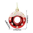 thumbnail image 3 of CuiLiyq Christmas Tree Ornaments, Artificial Donut Pendants, Christmas Decorations Outdoor Indoor Wall and Xmas Tree Ornaments for Xmas Party Supplies Favors (Red), 3 of 7