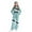 Light Green, variant on TiaoBug Kids Snow Suit for Girls One Piece Ski Suit Hooded Jumpsuit Waterproof Mountaineering Hiking Overalls Light Green&Black 6