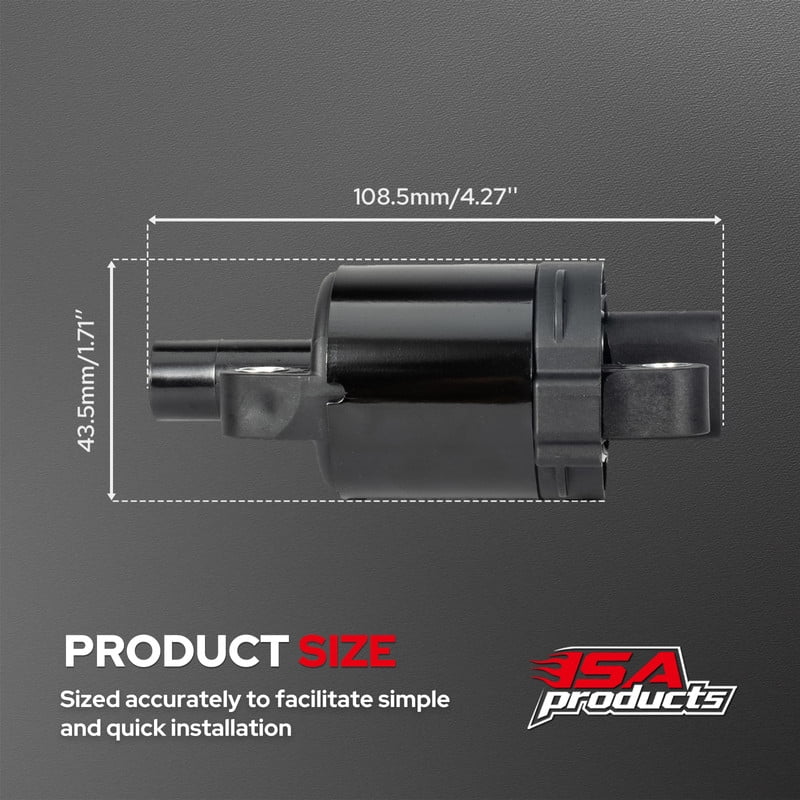 ISA Round Ignition Coil Pack of 8 For V8 4.8 5.3 6.0 Chevy Silverado Tahoe Trailblazer Avalanche Express Cadillac Escalade GMC Sierra Yukon Replacement for C1512 UF414