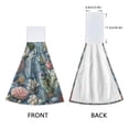 thumbnail image 3 of Yayeee Kitchen Hanging Hand Towels Set of 2 with Loop Bathroom Absorbent Tie Towel, Sea Plants Pattern, 3 of 7