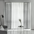 thumbnail image 6 of Modern cotton linen curtains semi shading  tulle plain balcony Cross texture curtain living room tulle Custom size Decorative (Light grey,1 pcs W400xH240cm,1.Hook top), 6 of 6