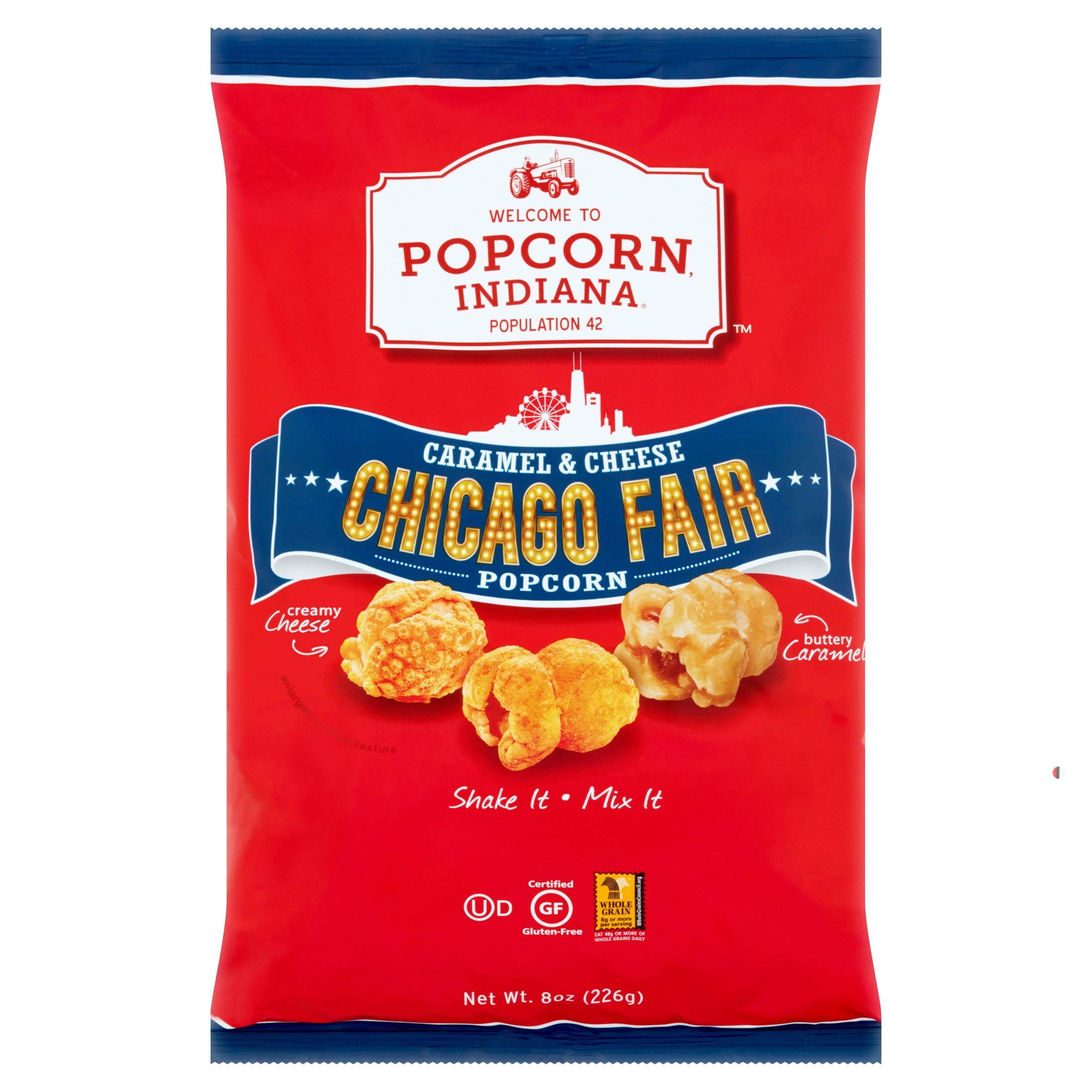 Popcorn Indiana Popcorn Carmel & Cheese,8 Oz (Pack Of 12)
