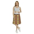 thumbnail image 2 of Women's Tribal Afircan Chief A-line Printed Skirt Casual Wear, S, Mustard Orange Blue, by Ambesonne, 2 of 6