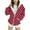 Brick Red, variant on SonxaHe Toddler Girl' Hooded Jacket Dots Print Zip Up Loose Sweatshirt Lightweight Fall Casual Jackets Red,Sized 4-5