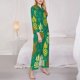 thumbnail image 3 of Balery Pineapples1 Conjunto de Pijama con Estampado para Mujer, Conjunto de Dos Piezas con Manga Larga, Ropa de Dormir Suave con Bolsillos, Pijamas Cómodos-Large, 3 of 7