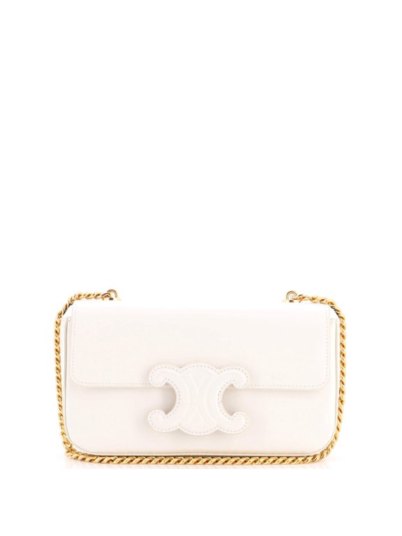Pre-Owned Triomphe Chain Shoulder Bag Leather Small By Rebag