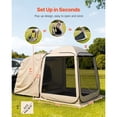 thumbnail image 2 of Pop Up Screen Tent for Camping,6x6 Feet Portable Canopy with Netting,SUV Tailgate Shelter for Outdoor Patio Garden Backyard,Includes Carry Bag,Beige, 2 of 12