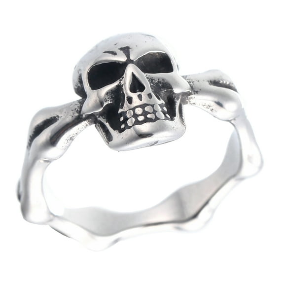 ZMY Home Stainless Steel Party Jewelry Bone Skull Pinky Ring (11)