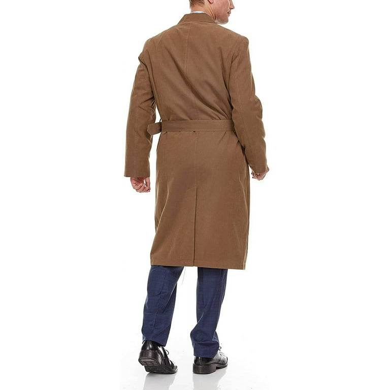 Adam Baker Men s Modern Fit AB901152 Single Breasted Belted Trench Coat All Year Round Raincoat Khaki 42R