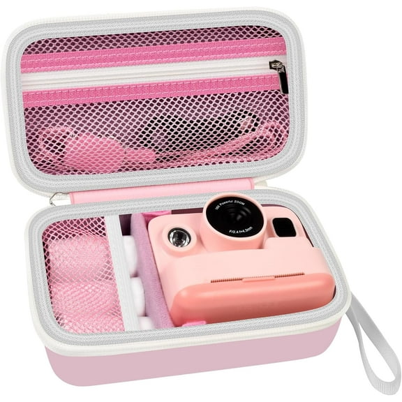 Kids Instant Print Camera Case Compatible with Dylanto for Anchioo for ESOXOFFORE, Camera Storage Holder Organizer for Accessories-Pink (Box Only)
