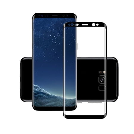 HONMEET High Transparency Glass Screen Protector Compatible with Galaxy S8 Black