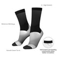 thumbnail image 4 of Vsdgher Black White Fluid Sculpture Crew Socks for Men & Women, Breathable Casual Athletic Ankle Socks, 4 of 6