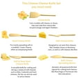 thumbnail image 4 of ReaNea Cheese Knife Set Stainless Steel 5 Pack Cheese Knives, Cheese Spreader (Gold), 4 of 7