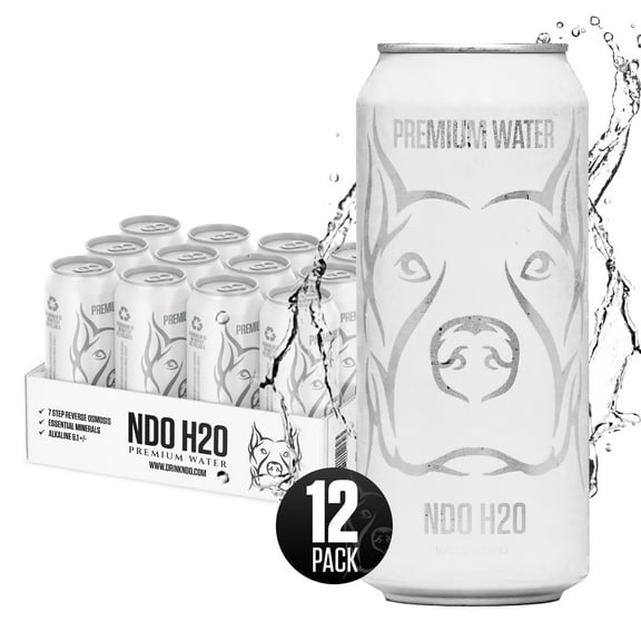 NO DAYS OFF Premium Still Water - Purified 16 Oz Alkaline, Mineral & Electrolyte Canned Water - Reverse Osmosis & pH Balanced (12 Pack)