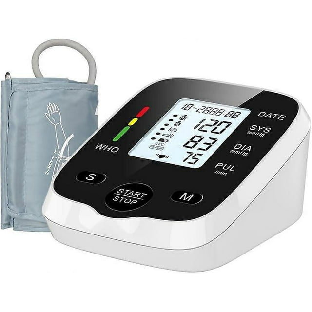 Blood Pressure Monitor for Home Use, Upper Arm Blood Pressure Machine, Fully Automatic Blood Pressure Monitor, Large Cuff (22-42 cm), 2 Sets of Memory