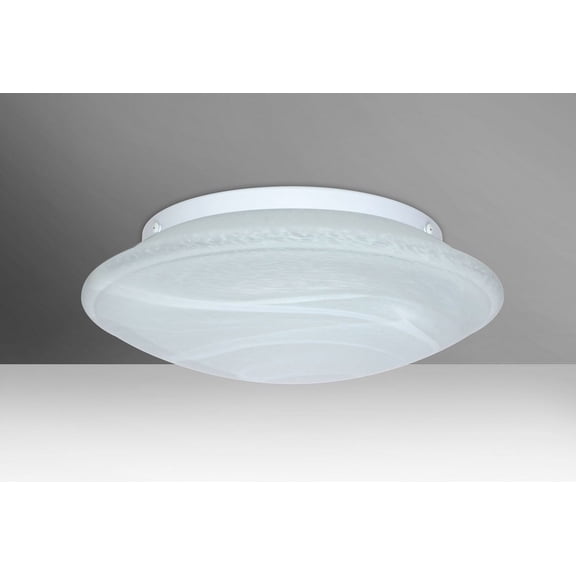 943052C-LED-Besa Lighting-Sola 16-Three Light Flush Mount-16 Inches Wide by 4.75 Inches High-Marble Glass Color-LED Lamping Type