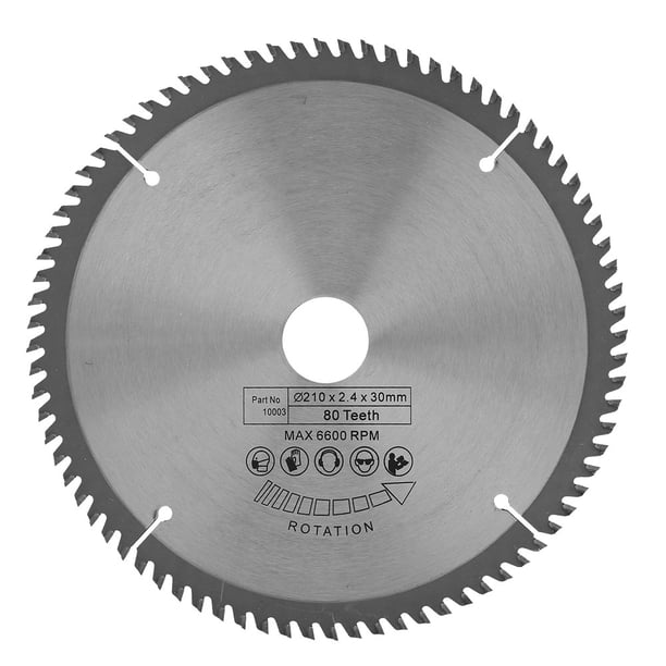 Disco de corte para madera 210 mm 80 dientes diámetro interior 30 mm circular ANGGREK Otros