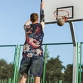 thumbnail image 5 of Sikiie Colorful Flower Peacock Basketball Jersey Reversible Men's Mesh Athletic Sports Shirts Training Practice S-4XL3X-Large, 5 of 6