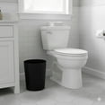 thumbnail image 5 of Mainstays Bathroom Trash Can, 5 Gallon Plastic Garbage Bucket Bin with No Lid, Black Matte, 5 of 11