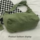 thumbnail image 5 of Hukapapa Bolso de lona lavable, bolso de hombro desgastado, bolso de mensajero simpleverde, 5 of 7