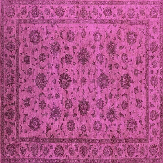 Ahgly Company Indoor Square Oriental Purple Industrial Area Rugs, 8' Square