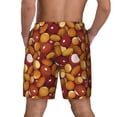 thumbnail image 4 of Balery Almond Nuts Mens Swim Trunks Swim Shorts for Men Quick Dry Inseam Beach Shorts with Compression Liner Pocket-Small, 4 of 9