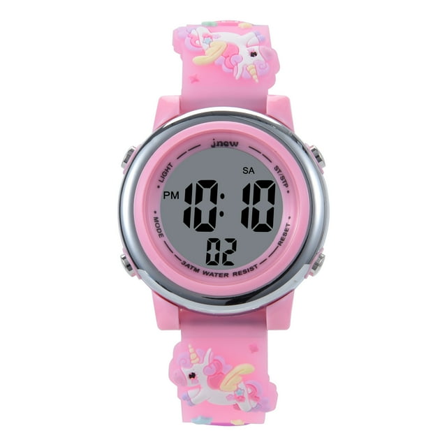 Reloj electrónico impermeable de por vida, luz LED nocturna colorida, reloj electrónico deportivo para niños