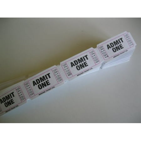 100 white admit one consecutively numbered raffle tickets 100 white