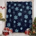 thumbnail image 2 of Blue Snowflakes Merry Christmas Shower Curtain for Bathroom, Xmas Winter Snow Seamless Waterproof Shower Curtains Washable Quick Dry with Hooks Bathtub Curtains 36x72IN, 2 of 9