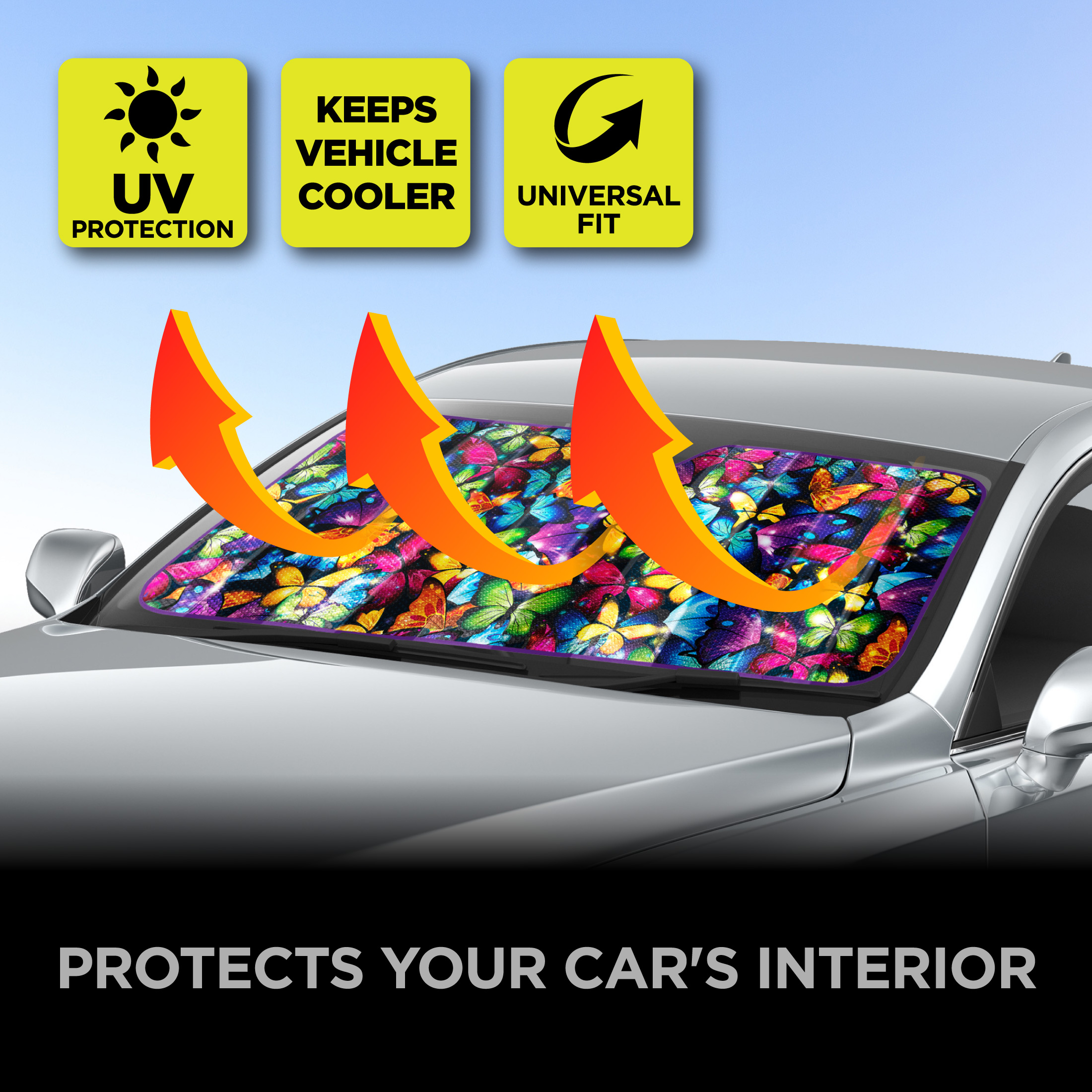 Auto Drive Universal Butterfly Accordion Sunshade photo 2