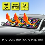 Auto Drive Butterfly Accordion Sunshade Universal Size 1 pack, 63 x 28.5