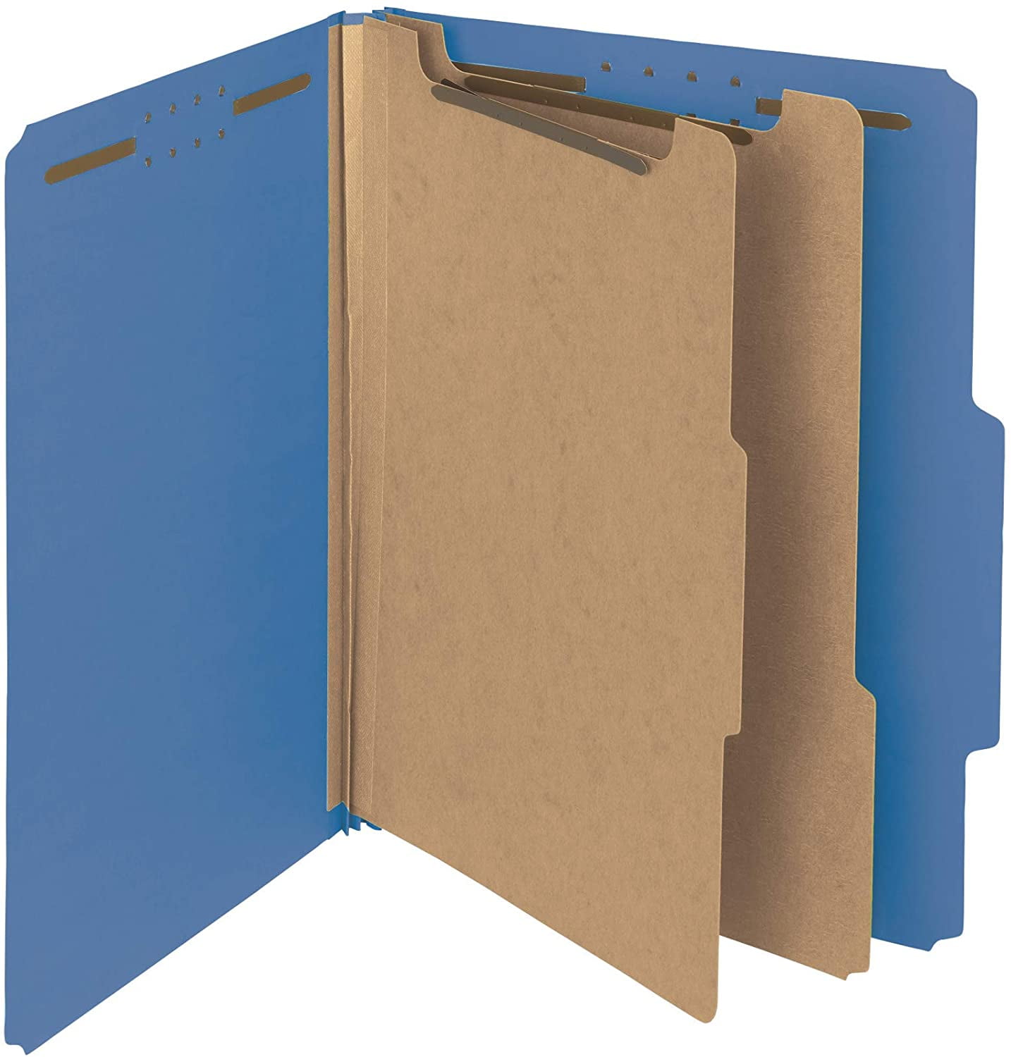 Smead 100 Percent Recycled Pressboard Classification Folder, 2 Dividers