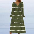 thumbnail image 5 of Long Sleeve Dress,Long Dress for Women Summer,Womens Fashion Printed Casual Long Sleeve V-Neck Dress,3/4 Sleeve Dress for Women,Dress for Women Casual Summer, 5 of 5