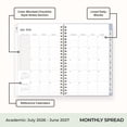 thumbnail image 5 of Blue Sky The Everygirl 2026-2027 Weekly and Monthly Academic Year Planner Calendar, July 2026 - June 2027, 5" x 8", Flexible Cover, Wirebound, Storage Pocket, Stickers, Stratford Coastal, 5 of 10
