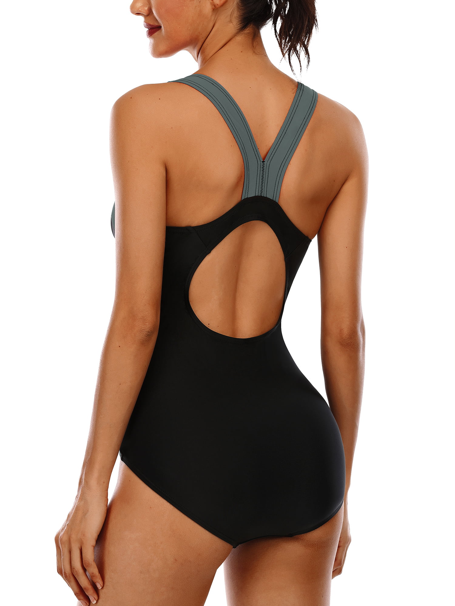 Asoul One Piece Swimsuit for Womens Athletic Swimwear Tummy