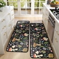thumbnail image 4 of Kitchen Rugs Sets Of 2,Red Mushroom Flower Black Pattern Anti Fatigue Kitchen Mat Rugs Non Slip Washable,Decorative Kitchen Floor Mats for Kitchen,Sink,Laundry,17"x47"+17"x47", 4 of 5
