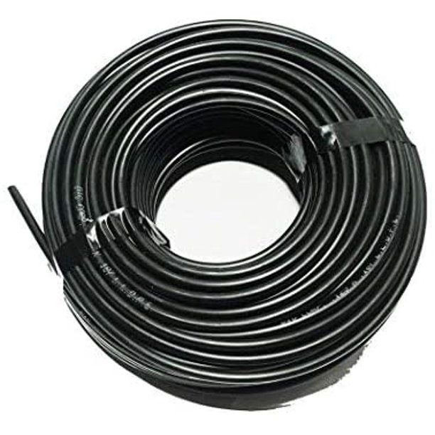 USA Made 1/4" Polyethylene Drip Irrigation/Hydroponics Tubing 100' (.170" ID x .250" OD) Black