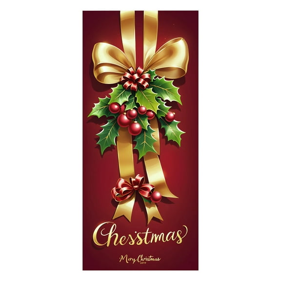 HCBY Merry Christmas Door Cover New Year Decorations Xmas Background Banner Xmas Door Hanging Covers for Front Porch Home Indoor Outdoor New Year Decoration (Comprehensive#47)