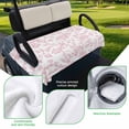 thumbnail image 5 of Golf Cart Seat Covers for 2 Seater,Pink Flower Microfiber Cart Seat Towel Blanket,Vintage Farmhouse Boho Leaf Spring Solid Absorbent Breathable Non Slip Bench Seats Protector for Golf Course 51"x31", 5 of 9