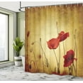 thumbnail image 5 of Ambesonne Vintage Shower Curtain, Poppy Flowers Bohemian, 69"Wx75"L, Pale Brown Vermilion, 5 of 5