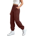 thumbnail image 4 of Sweatpants Women Cargo Pants for Women High Waisted Hiking Pants Baggy Stretchy Wide Leg Streetwear with 6, 4 of 6