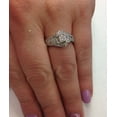 thumbnail image 3 of Pompeii 3/4ct Diamond Pave Twist Round Engagement Ring 14K White Gold (G/H,I1), 3 of 3