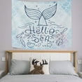 thumbnail image 3 of FREEAMG Tapestry Watercolor Mermaid Scales Tail Hello Sea Tapestry Wall Hanging Decorative Wall Tapestries Wall Art Wall&nbsp;Blanket&nbsp;Bedding Tapestry for Bedroom Living Room Dorm 80"x60", 3 of 7